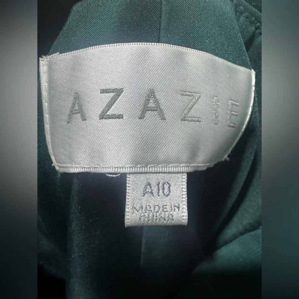 Pine, Azazie One-Shoulder Dress, Size 10 - Picture 8 of 11